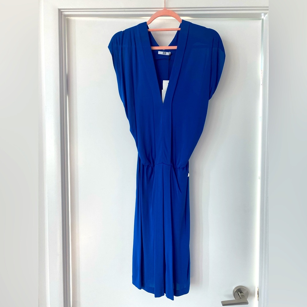 Iceberg l Royal Blue Cap Sleeve Dress